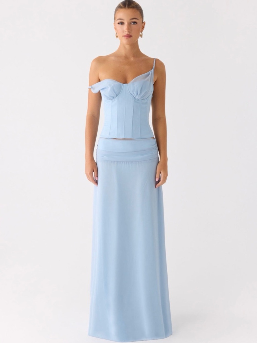Peppermayo Powder Blue Maxi Skirt SET